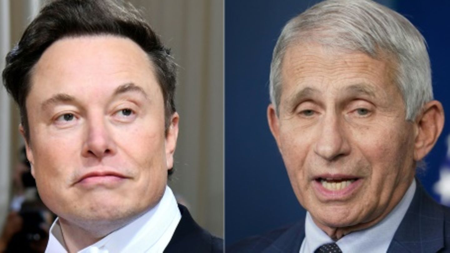 Elon Musk (l) und Anthony Fauci